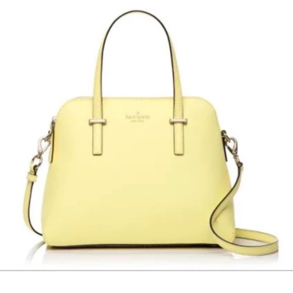 KATE SPADE NEW YORK CEDAR STREET MAISE SATCHEL BAG CROSSBODY PASTEL YELLOW